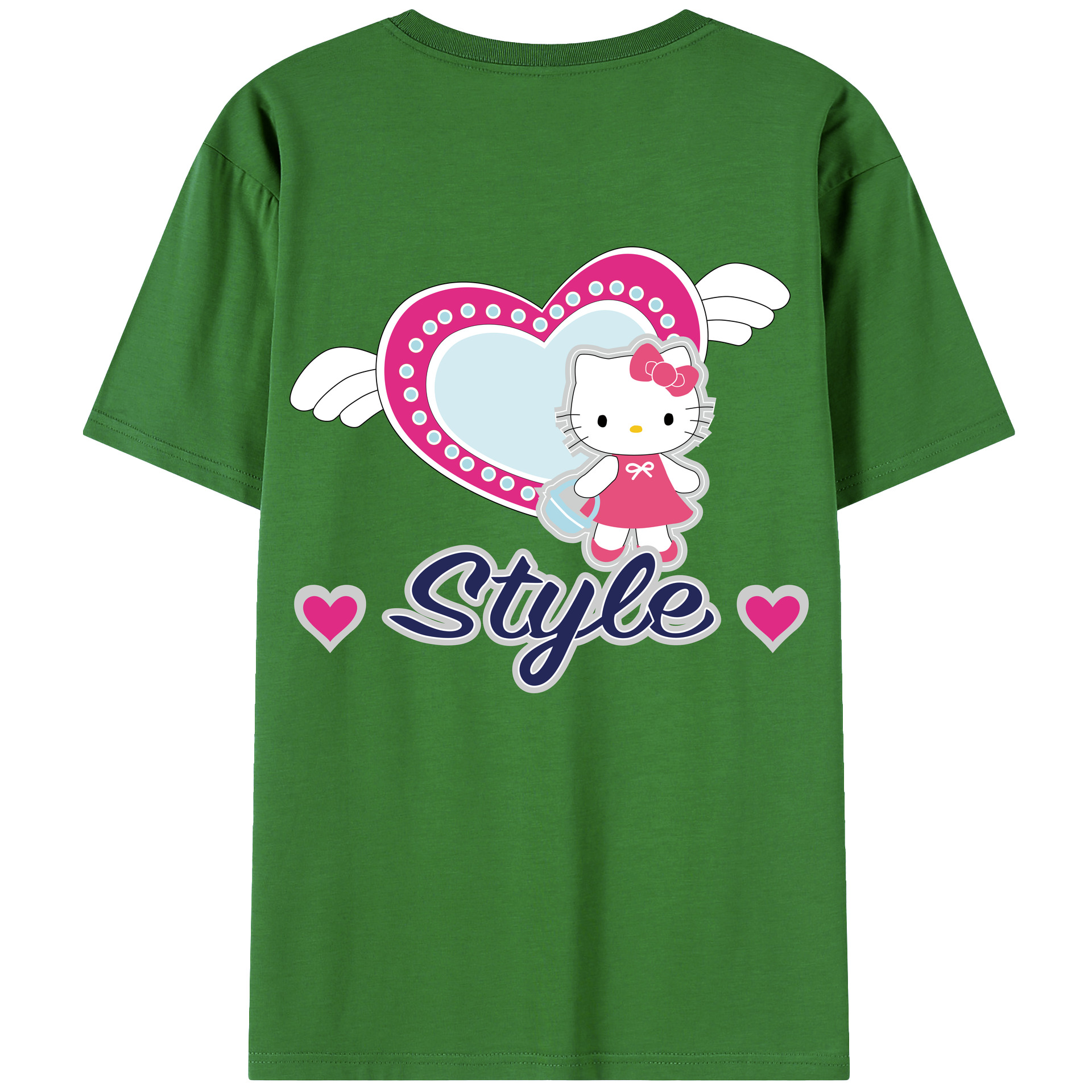 （画像用） Hello Kitty ハローキティ レディース半袖Tシャツ(バックプリント)